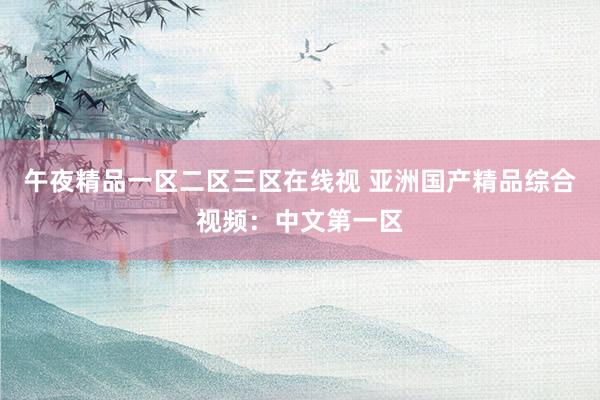 午夜精品一区二区三区在线视 亚洲国产精品综合视频：中文第一区