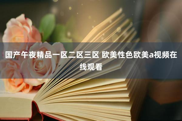 国产午夜精品一区二区三区 欧美性色欧美a视频在线观看