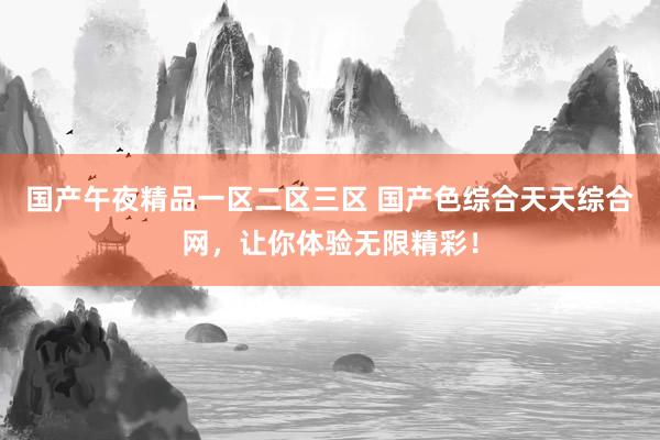 国产午夜精品一区二区三区 国产色综合天天综合网，让你体验无限精彩！