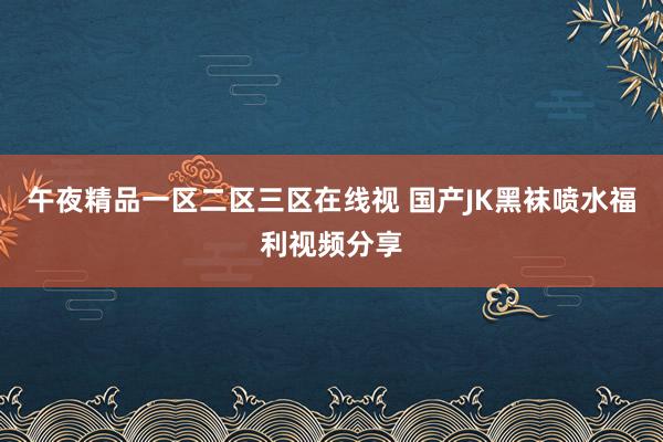 午夜精品一区二区三区在线视 国产JK黑袜喷水福利视频分享
