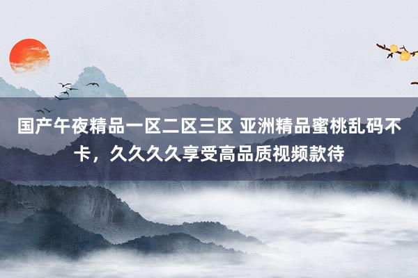 国产午夜精品一区二区三区 亚洲精品蜜桃乱码不卡，久久久久享受高品质视频款待
