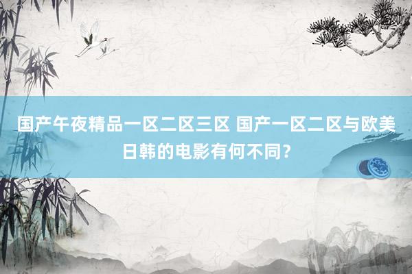国产午夜精品一区二区三区 国产一区二区与欧美日韩的电影有何不同？
