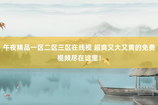 午夜精品一区二区三区在线视 超爽又大又黄的免费视频尽在这里！