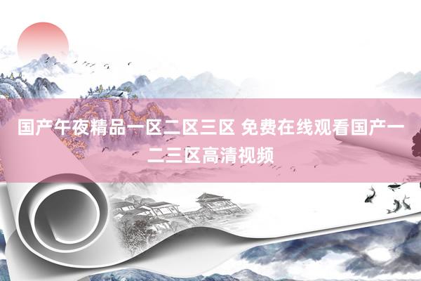国产午夜精品一区二区三区 免费在线观看国产一二三区高清视频