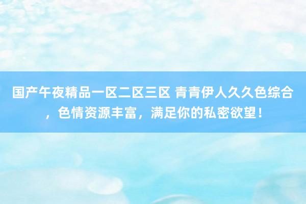 国产午夜精品一区二区三区 青青伊人久久色综合，色情资源丰富，满足你的私密欲望！
