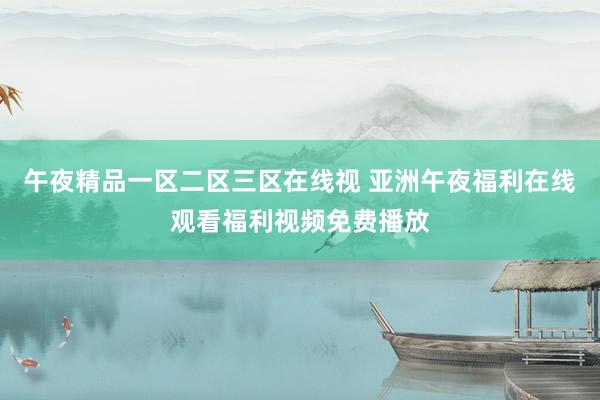 午夜精品一区二区三区在线视 亚洲午夜福利在线观看福利视频免费播放