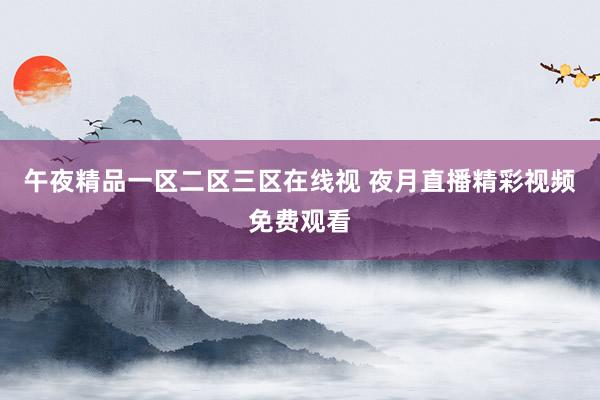 午夜精品一区二区三区在线视 夜月直播精彩视频免费观看