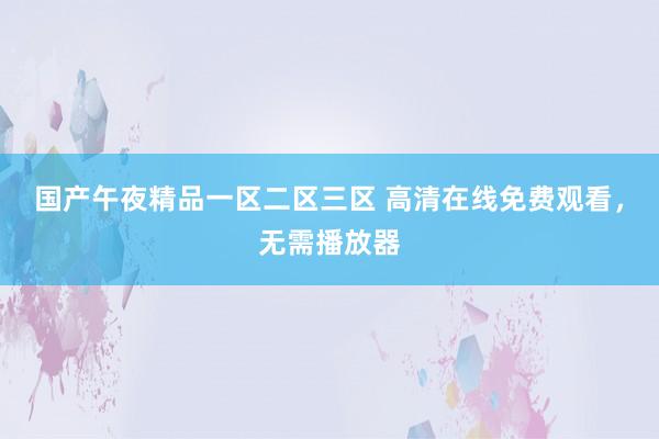 国产午夜精品一区二区三区 高清在线免费观看，无需播放器