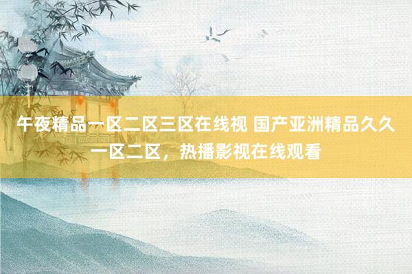 午夜精品一区二区三区在线视 国产亚洲精品久久一区二区，热播影视在线观看