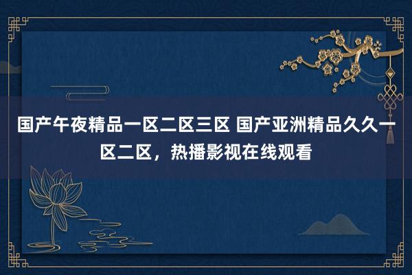 国产午夜精品一区二区三区 国产亚洲精品久久一区二区，热播影视在线观看