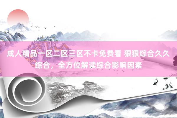 成人精品一区二区三区不卡免费看 狠狠综合久久综合，全方位解读综合影响因素