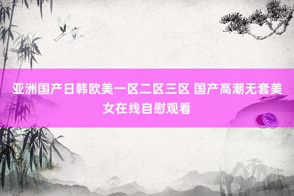亚洲国产日韩欧美一区二区三区 国产高潮无套美女在线自慰观看
